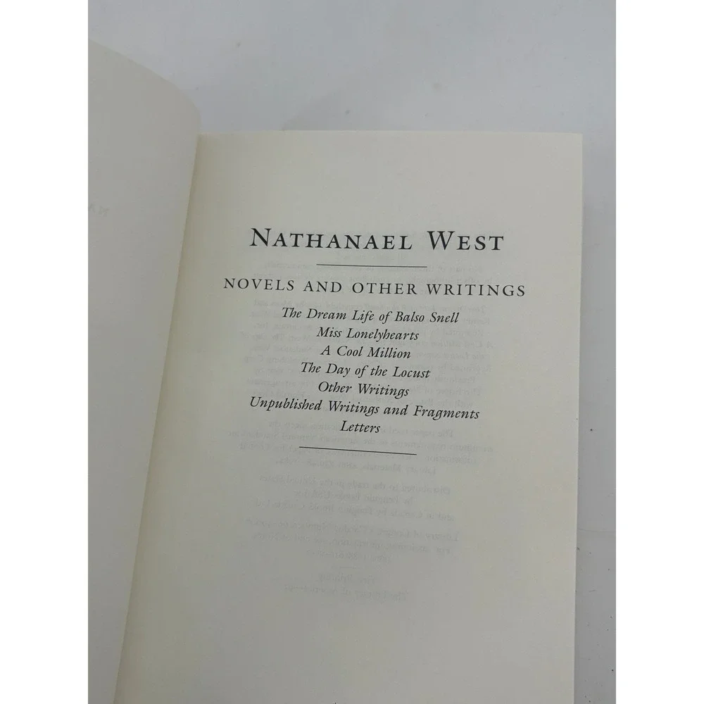 Library of America Nathanael West Book Brown Novels and Other Writings Hardcover